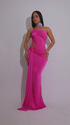Glow Motion Ruched Maxi Dress Purple