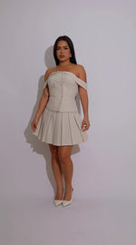Soft Authority Skirt Set Nude