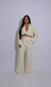 Luxe Utility Cargo Pant Set Yellow