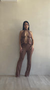Wrap Muse Ruched Pant Set Brown
