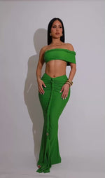 Mystic Flow Skirt Set Green