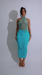 Sea Jewel Pearl Top Blue