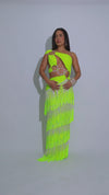Solar Seduction Ruched Maxi Dress Green