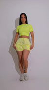 Sunbeam Chill Ribbed Short Set Yellow