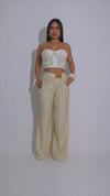 Sahara Muse ruched Pant Set White
