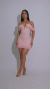 Petal Provocateur Floral Mini Dress Pink