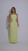 Solstice Whisper Ruched Maxi Dress Yellow