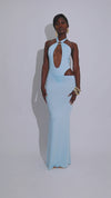 Tidebreaker Ruched Maxi Dress Blue