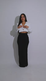Luxe Line Skirt Set White