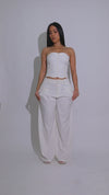 Off-Duty Muse Pant Set White
