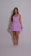 Spring Fling Structured Mini Dress Purple*
