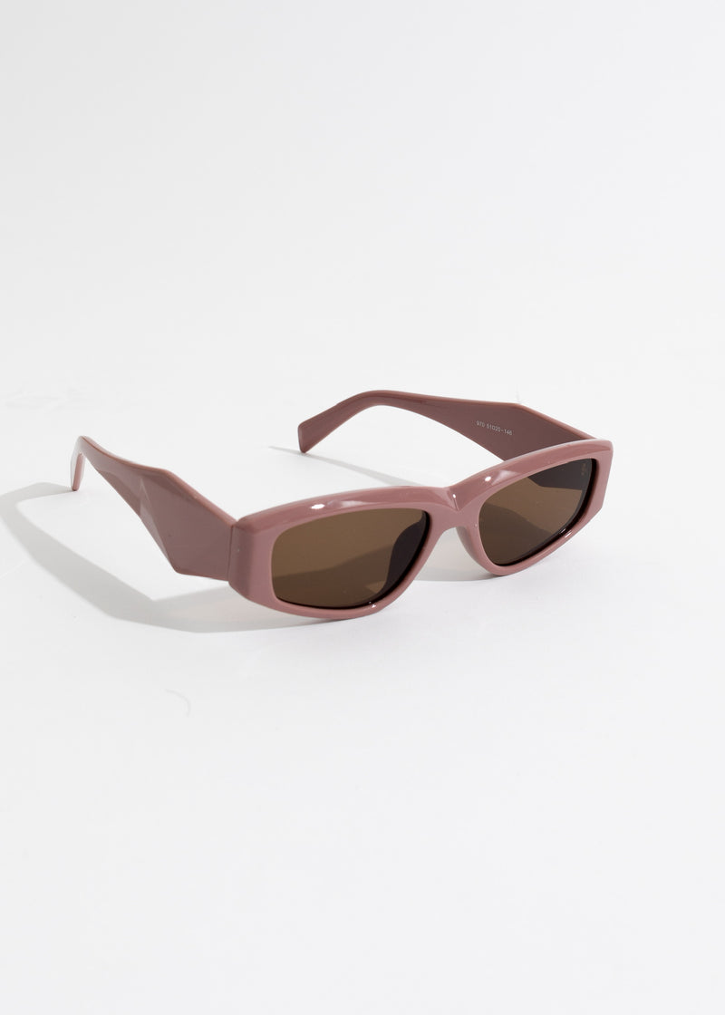Moving On Oval Sunglasses Pink