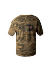 Camo MPW Tee Shirt paired with cargo pants for a rugged outdoor look