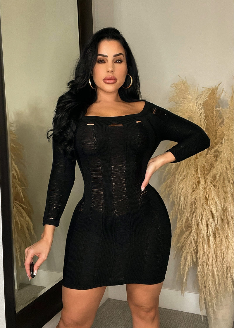 Taste Of Her Mini Dress Black