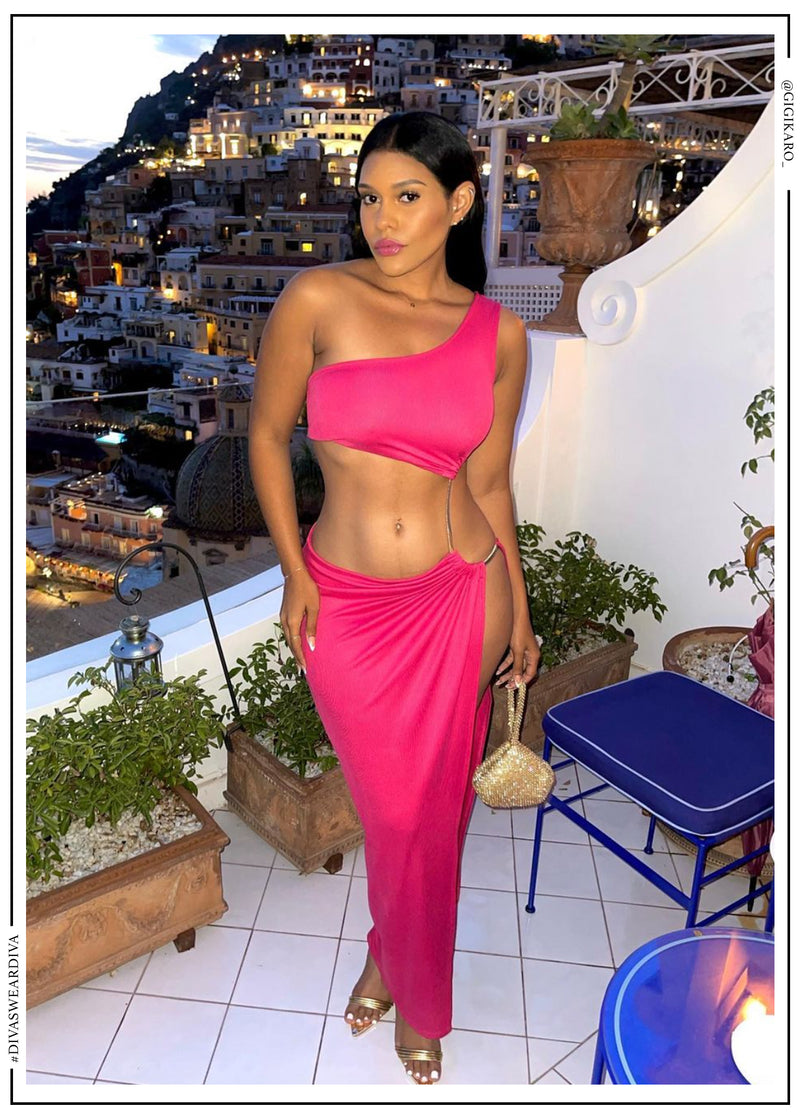 Luxury Maxi Dress Pink