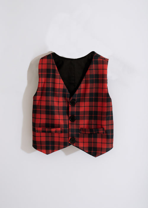Santa's Little Helper Vest Red, perfect for holiday celebrations and festive gatherings