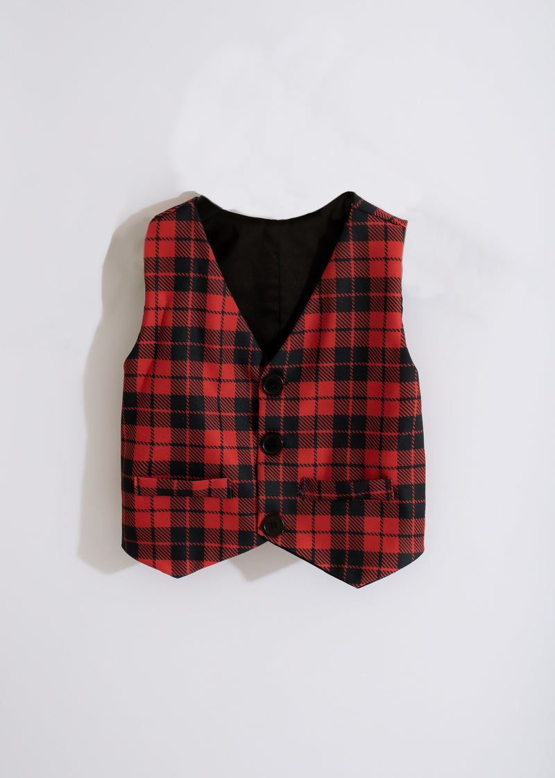 Santa's Little Helper Vest Red, perfect for holiday celebrations and festive gatherings