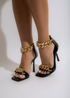 Always On Your Mind Chain Heels Black