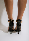 Always On Your Mind Chain Heels Black - Stylish and versatile footwear for any occasion