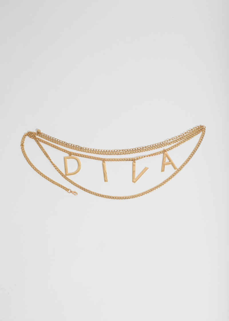 Stylish and versatile black leather Diva Belt with silver buckle 