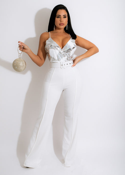 Someone Special Jumpsuit White