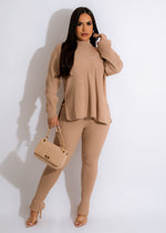 Play My Game Sweater Pant Set Nude