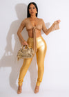 Make A Change Metallic Pant Gold