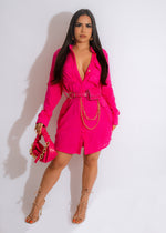 Lost Over You Linen Mini Dress Pink