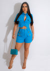 Approaches Perfection Short Set Blue