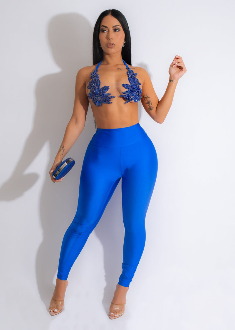 Diva Night Life Leggings Blue