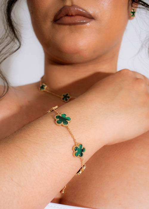 Handcrafted Be My Forever Bracelet Green made of sustainable materials