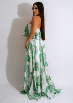 Stunning model in a Best Day of My Life Maxi Dress, featuring a flattering empire waist, ruffled sleeves, and a romantic bohemian vibe, ideal for outdoor weddings and beach vacations