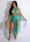 Vibes Crochet Cover Up Green