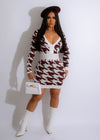 Don't Hate Sweater Mini Dress Brown