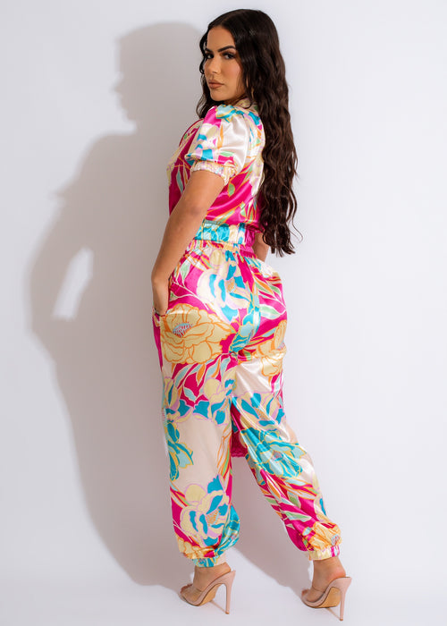 Keeping Up Satin Pant Set