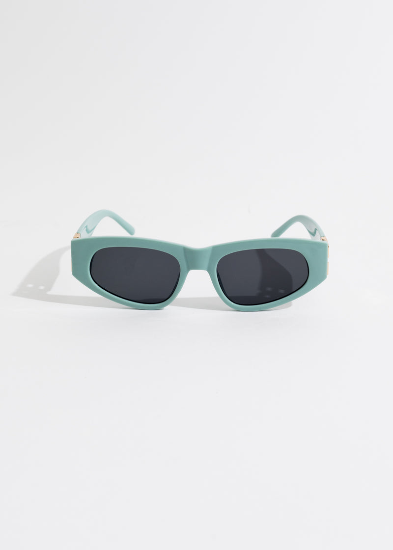 Keep Watching Oval Sunglasses Green
