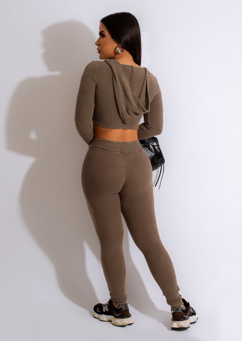 Follow Your Dreams Legging Set Brown