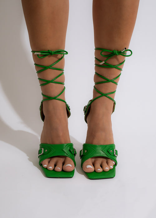 Pair of stylish and trendy Good Without You Heels Green, perfect for any occasion and outfit