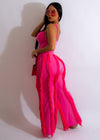 Feel Me Fringe Pant Set Pink
