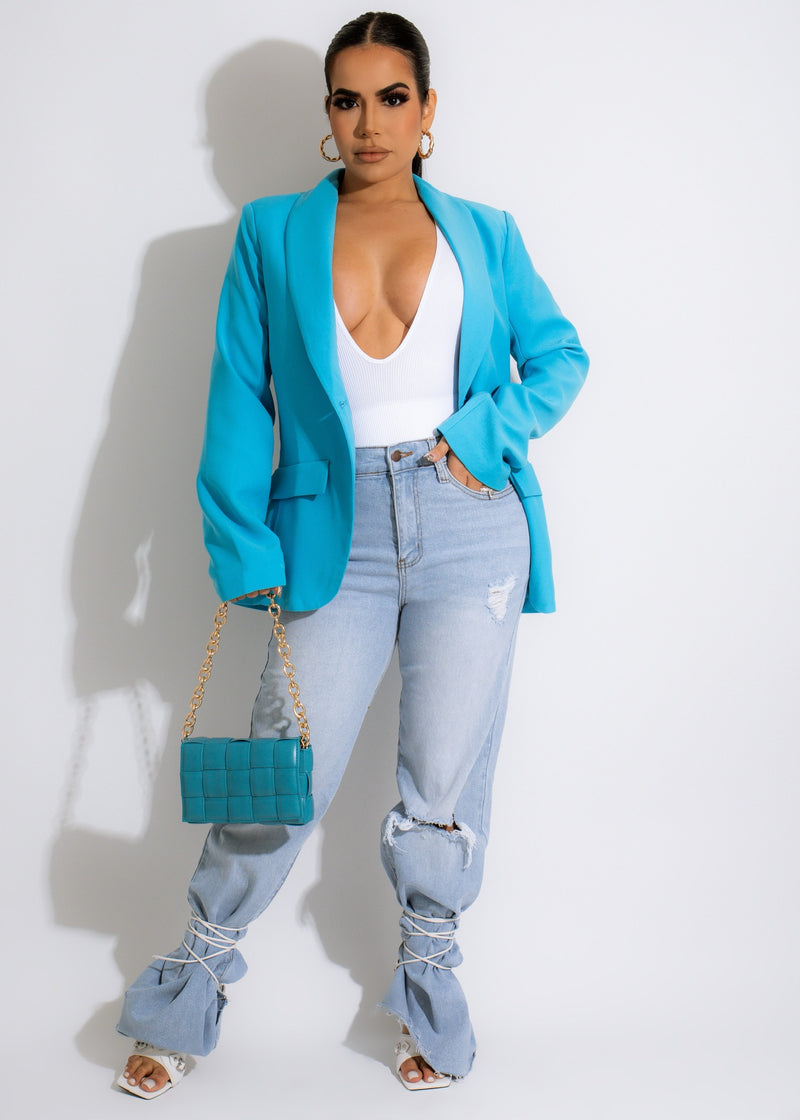 Down To Business Blazer Blue