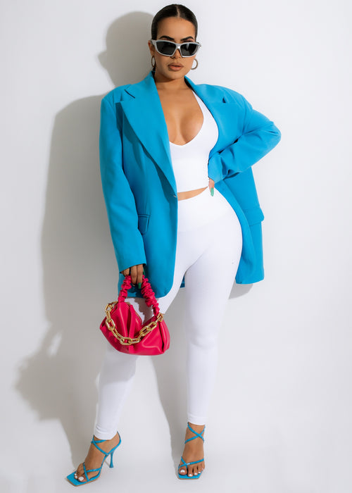 Always On Time Oversized Blazer Blue, a stylish and versatile fashion piece