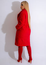 Urban Faux Fur Coat Red