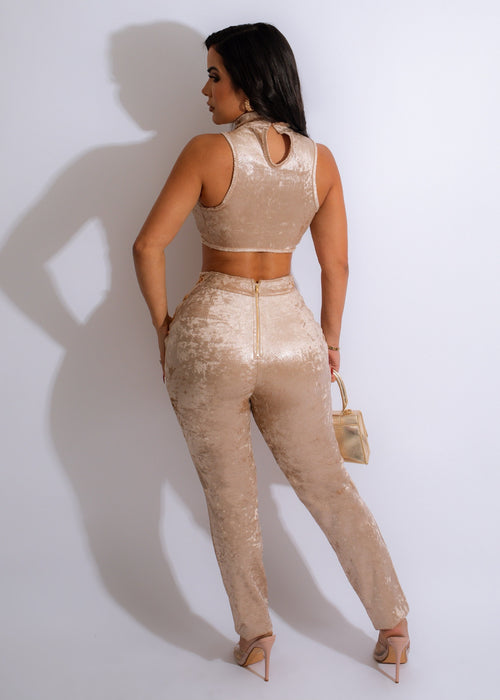 Treasure Owner Velvet String Pant Set